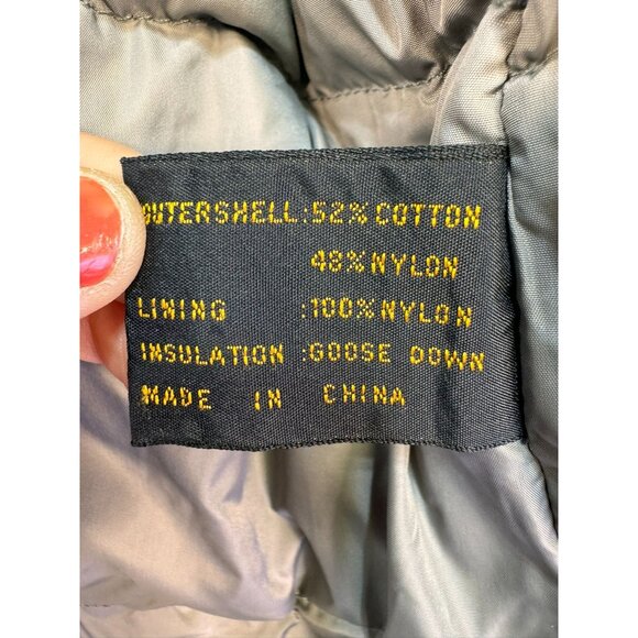 Eddie Bauer Women's Goose Down Puffer Jacket Size M Blue Hooded - Picture 10 of 13